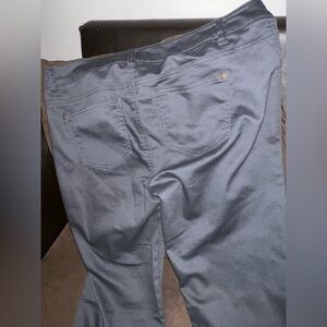 Fire Los Angeles Womens Skinny Slim Pants Black Mid Rise Stretch Flat Front 13